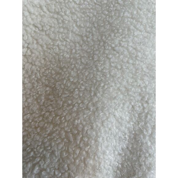 Fabletics Womens Malia Polar Sherpa Fleece Pullover Size Large Ivory Dolman Mock - Picture 3 of 5